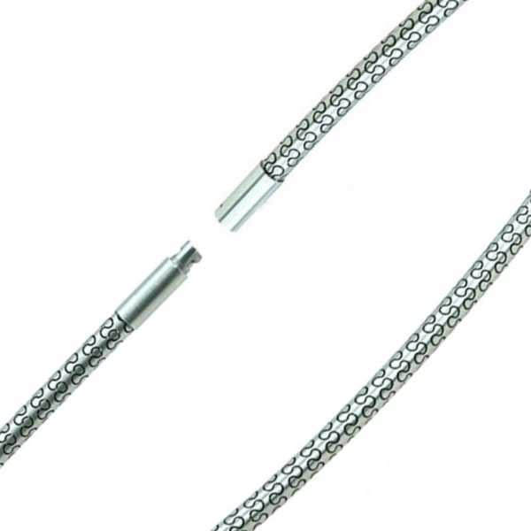 Exklusives Collier Edelstahl La-Ola 4-6,5mm mit Bajonettverschluss 38-55cm