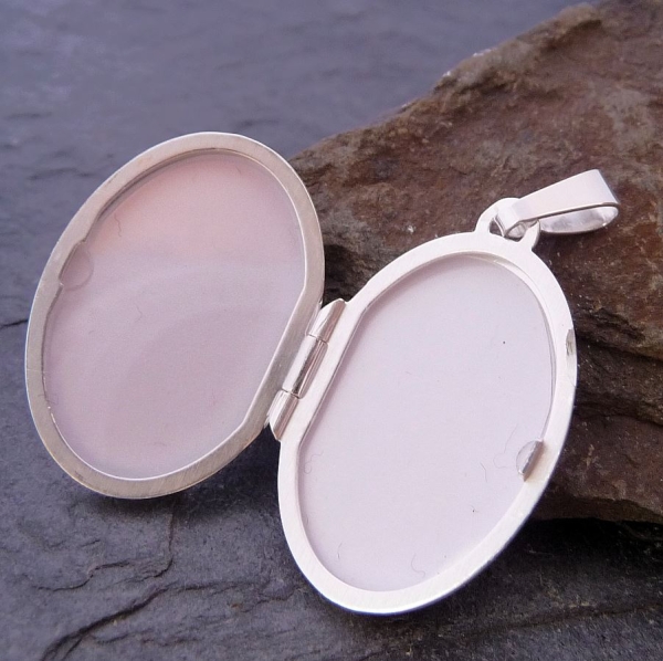 Anhänger Medaillon oval 17x23mm Silber 925