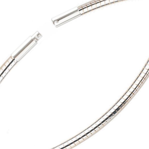 Collier Omegareifen 1,9mm Bajonett 925 Silber 40cm