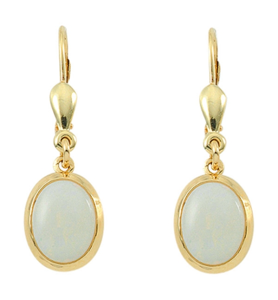 Ohrhänger mit Brisur Opal 585 Gold