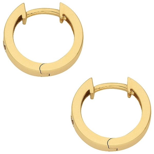 Creole Klappscharnier Zirkonia Ø13,6mm 8Kt 333 GOLD