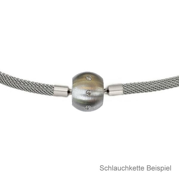 Edelstahl Collier Schlauchkette 5mm für Wechelschliesse