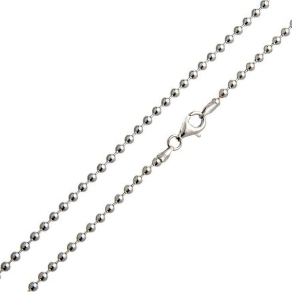 Collier Kugel Kette 1,5mm Silber 925, vergoldet oder rose vergoldet 60cm