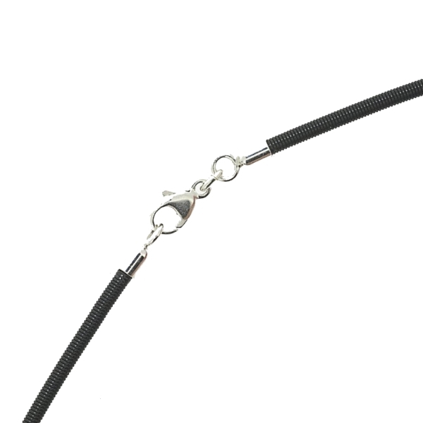 Exklusives Edelstahl Spiralcollier farbig 1,8mm mit Karabiner