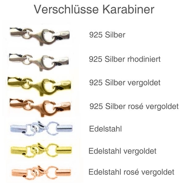 Collier Stoffbänder 2,8mm 26 Farben mit Karabiner