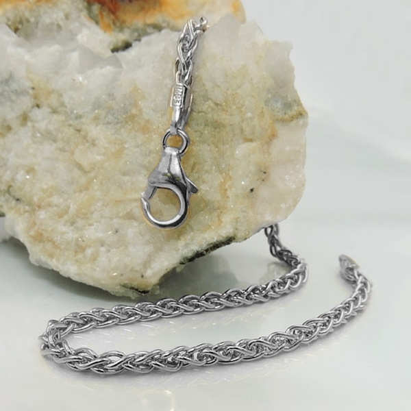 Collier Zopfkette 2,1mm 925 Silber 45cm