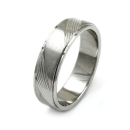 Ring Edelstahl Streifen schräg 60