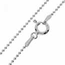 Collier Kugel Kette 1,1mm Silber 925, vergoldet oder rose vergoldet 42cm