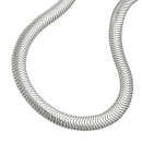 Armband 6mm flache Schlangenkette glänzend Silber 925 18cm