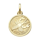Anhänger Sternzeichen Krebs rund 12mm 8Kt 333 GOLD
