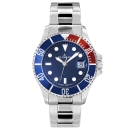 DUGENA Damen - Herrenuhr blau Diver 4460774 Quarz