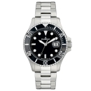 DUGENA Damen - Herrenuhr schwarz Diver 4460775 Quarz