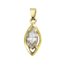 Anhänger 22,5x7,3mm Zirkonia Navetteschliff 8Kt 333 GOLD