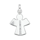 Anhänger Engelmotiv 13,8mm Zirkonia 925 Silber