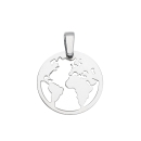 Anhänger Weltkarte 16mm 925 Silber