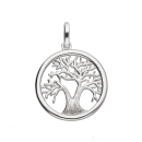 Anhänger 19,7mm Baum des Lebens  poliert/mattiert Silber 925
