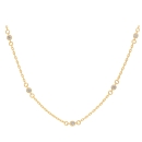 Collier Rundanker Kette mit Zirkoniaanhängern rund 2,2mm aus 333 Gold 42+3cm