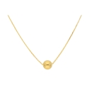 Collier Rundanker Kette mit Kugelanhänger 6mm aus 333 Gold 42+3cm