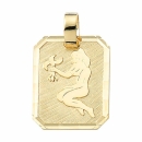Anhänger Sternzeichen eckig 15x19mm Jungfrau 8Kt 333 GOLD