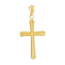 Anhänger 25x15mm Kreuz mit Rille in Kreuzbalken 9Kt GOLD