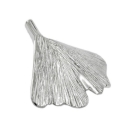 Anhänger 24mm Ginkgoblatt 9Kt Weißgold