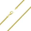 Kette Schlange 1,2mm rund vergoldet Silber 925 50cm