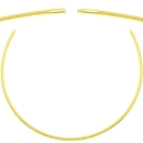 Collier Omegareifen 1,9mm Bajonett vergoldet 925 Silber 42cm