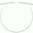 Collier Omegareifen 2mm Bajonett 925 Silber 45cm
