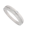 Ring 4,3mm mit Zirkonias glänzend rhodiniert 925 Silber Gr. 66