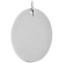 Anhänger Gravurplatte oval 25x35 poliert Edelstahl