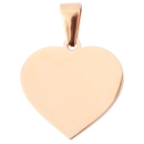 Anhänger Gravurplatte Herz 25x25 poliert rosegold Edelstahl