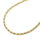 Armband 1,6mm S-Panzer zweifach diamantiert 14Kt GOLD 19cm