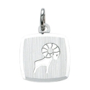 Anhänger Sternzeichen Widder eckig 11x11mm Silber 925