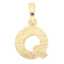 Anhänger Buchstabe Gold Q