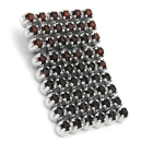 Anhänger 38x25mm Glassteine dunkelrot glänzend rhodiniert Silber 925