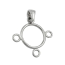 Anhnger 21mm fr Charm-Anhnger glnzend rhodiniert Silber 925