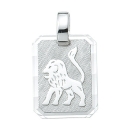 Anhänger Sternzeichen Löwe eckig 12x15mm Silber 925