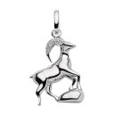 Anhänger 18x20mm Sternzeichen Steinbock 925 Silber Zirkonia