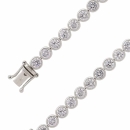 Collier mit Zirkonia 5mm 925 Silber 42cm