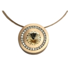 Anhänger Edelstahl rosévergoldet 22mm mit Kristall Elements nach Wahl