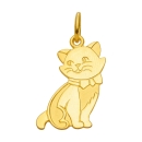 juwelfair Anhänger Katze Gold
