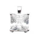 Anhänger eckig 11x11mm Zirkonia 925 Silber