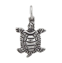 Anhänger 16,8x14,1mm Schildkröte  925 Silber oxidiert