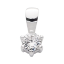 Anhänger rund 3,5mm Zirkonia Krappenfassung 925 Silber