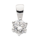 Anhänger rund 4,5mm Zirkonia Krappenfassung 925 Silber