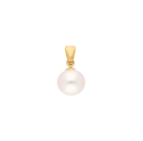 Anhänger 7,5mm Süßwasserperle rund 14Kt 585 GOLD