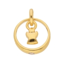 Anhänger Taufring Zirkonia Engel 333 GOLD
