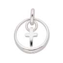 Anhänger Taufring Zirkonia Kreuz 925 Silber