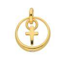 Anhänger Taufring Zirkonia Kreuz 333 GOLD