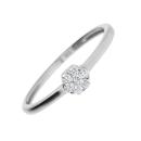 Ring 4,5mm Besatzmaß mit Diamanten 0,13ct 585 WEISSGOLD